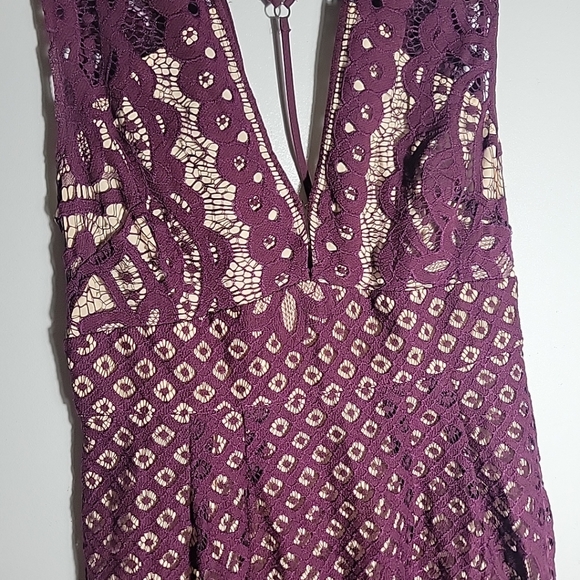 Free People Purple Lace One Million Lovers Dress 8 - Picture 4 of 6